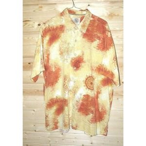 PUSSER'S WEST INDIES HAWAIAAN SILK YELLOW/ORANGE SHIRT SIZE XL